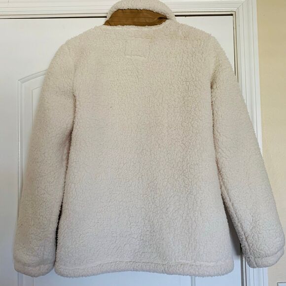 Abercrombie & Fitch A&F Soft Collection Ivory Sherpa Fleece Jacket | Size: S - Picture 6 of 8